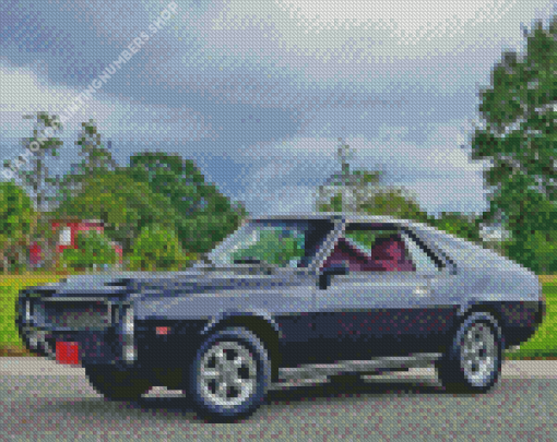 Black 1968 Amc Amx Car Diamond Painting