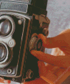 Black Vintage Camera Diamond Painting