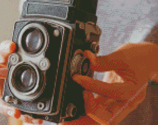 Black Vintage Camera Diamond Painting