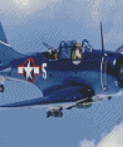 Black WWII Fighter Plane Diamond Painting