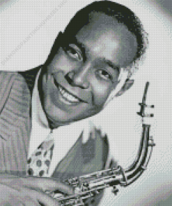 Black And White Charlie Parker Diamond Painting