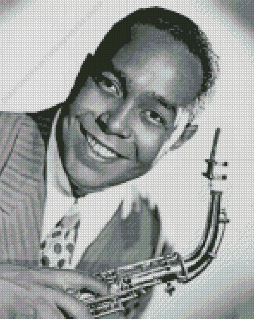 Black And White Charlie Parker Diamond Painting