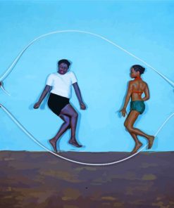 Black Children Jumping Rope Diamond Painting