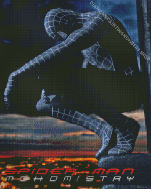 Black Spiderman Poster Diamond Painting