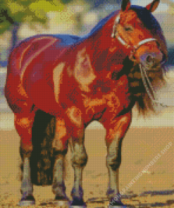 Blood Bay Quarter Horse Diamond Painting