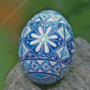 Blue Pysanka Ukrainian Egg Diamond Painting