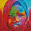 Colorful African Woman Diamond Painting