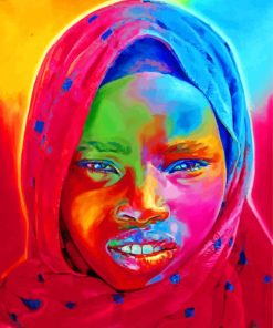 Colorful African Woman Diamond Painting