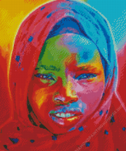 Colorful African Woman Diamond Painting