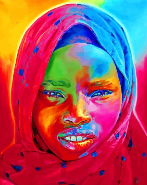 Colorful African Woman Diamond Painting