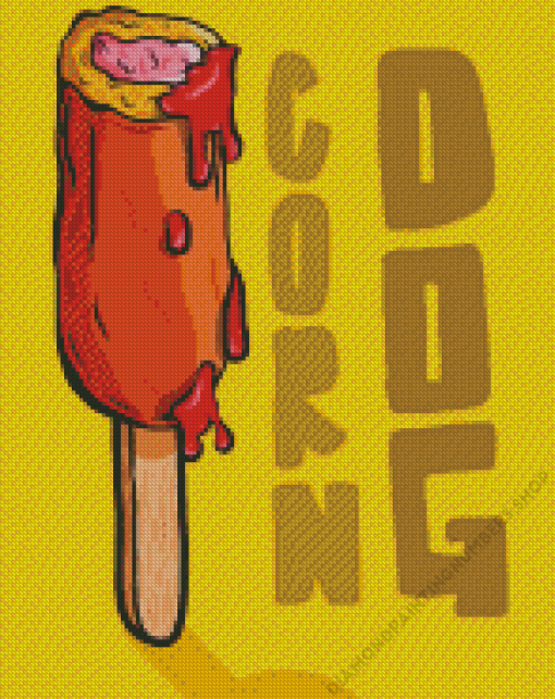 Corn Dog Diamond Painting