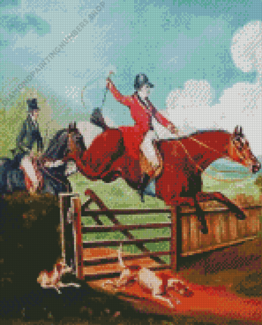 English Hunt Art Diamond Painting