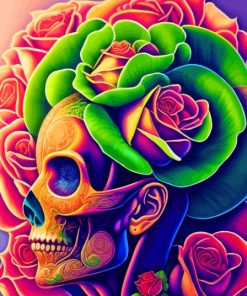 Floral Skull Diamond Painting