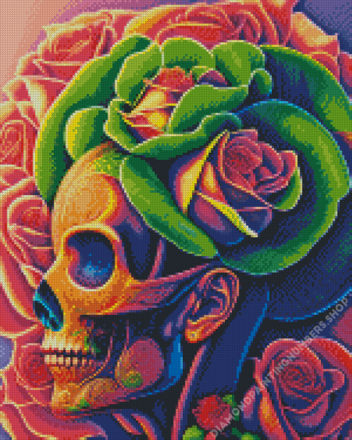 Floral Skull Diamond Painting