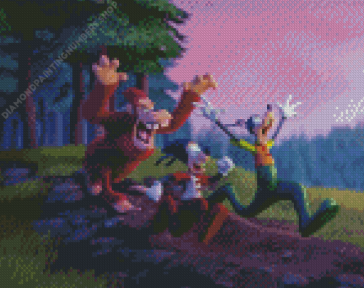 Goofy Movie Characters Art Diamond Painting