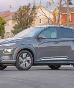 Grey Hyundai Kona Diamond Painting