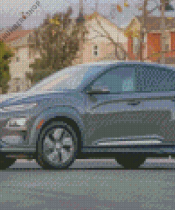 Grey Hyundai Kona Diamond Painting