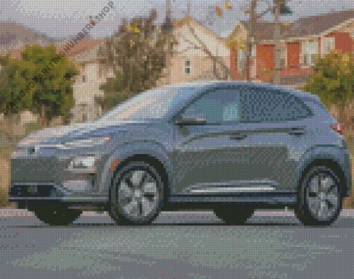 Grey Hyundai Kona Diamond Painting