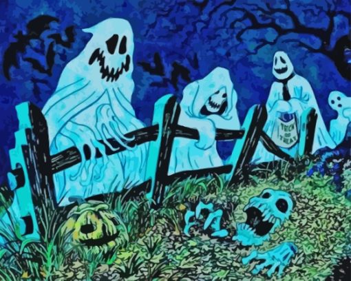 Halloween Ghosts Art Diamond Painting