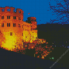 Heidelberg Castle Night Diamond Painting