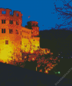 Heidelberg Castle Night Diamond Painting