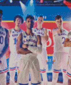 Kansas Jayhawks Basketball Team Diamond Painting