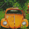 Orange Old Car Diamond Painting