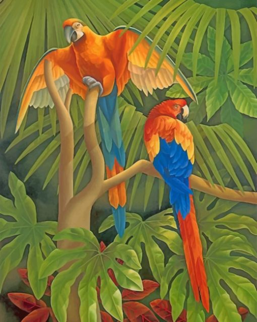 Parrots Diamond Painting