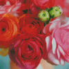 Pink And Orange Ranunculus Diamond Painting