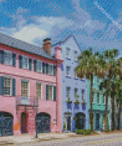 Rainbow Row Charleston Diamond Painting