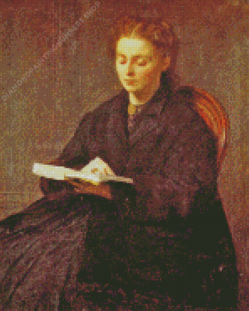 Reading Woman By Fantin Latour Diamond Painting