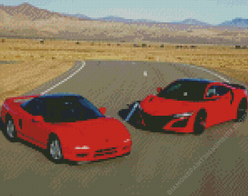 Red Acura NSX Diamond Painting