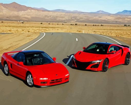 Red Acura NSX Diamond Painting