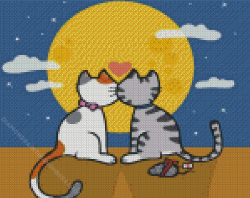 Romantic Cats Diamond Painting