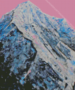 Snowy Vintage Mountain Diamond Painting