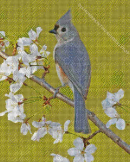 Tufted Titmouse Diamond Painting