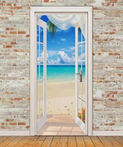 White Door To The Beach Diamond Painting