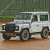 White Land Rover Defender 90 Diamond Painting