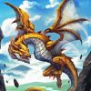 Yellow Wyvern Diamond Painting