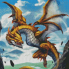 Yellow Wyvern Diamond Painting