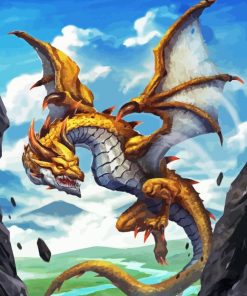 Yellow Wyvern Diamond Painting