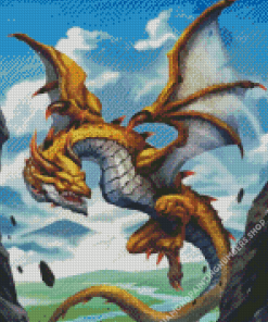 Yellow Wyvern Diamond Painting