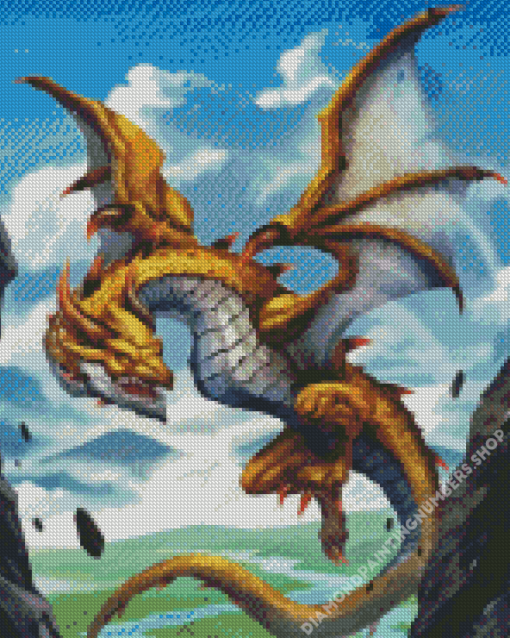 Yellow Wyvern Diamond Painting