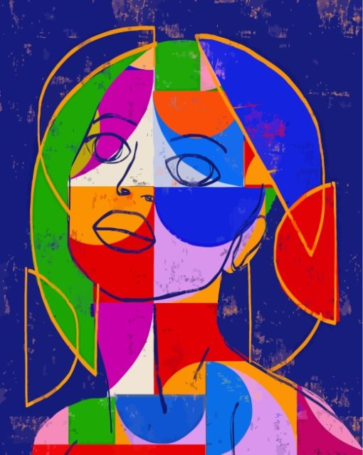 Abstract Geometric Face Diamond Painting