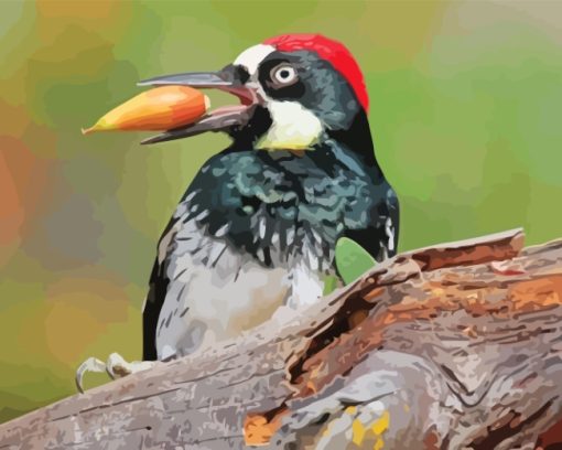 Acorn Woodpecker Diamond Painting