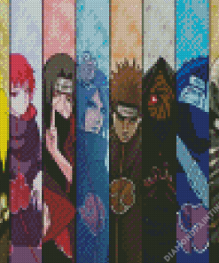 Akatsuki Naruto Members Diamond Painting