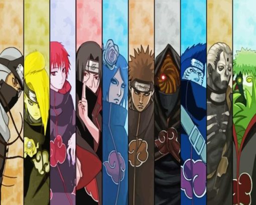 Akatsuki Naruto Members Diamond Painting