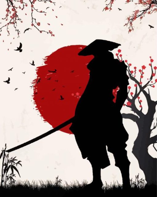 Alone Samurai Silhouette Diamond Painting