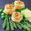 Asparagus With Scallops Dish Diamond Painting