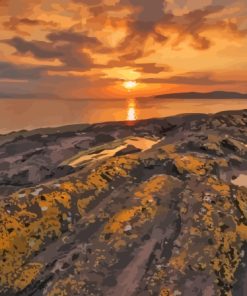 Ayrshire Coast Scotland Sunset Diamond Painting